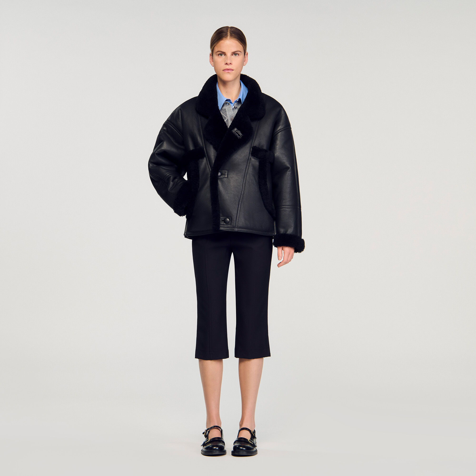Short shearling coat Short shearling coat