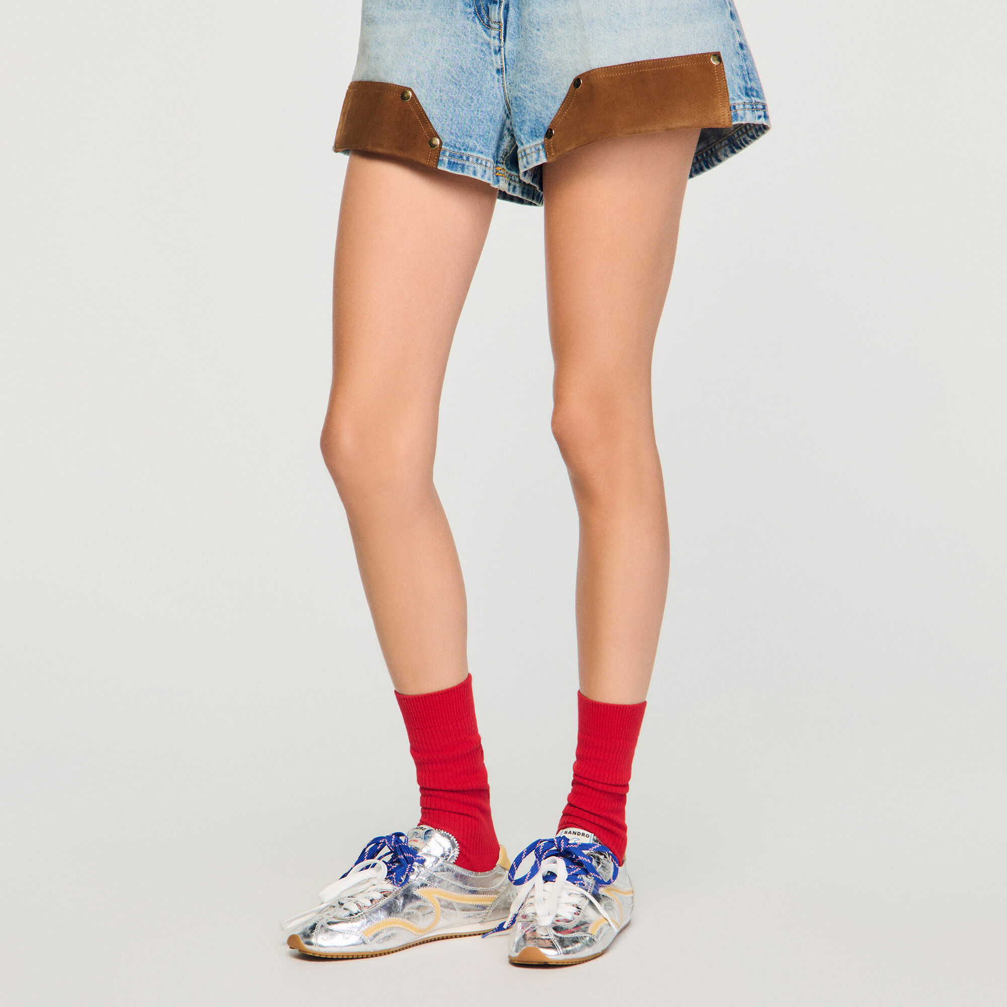 LightWave metallic leather trainers