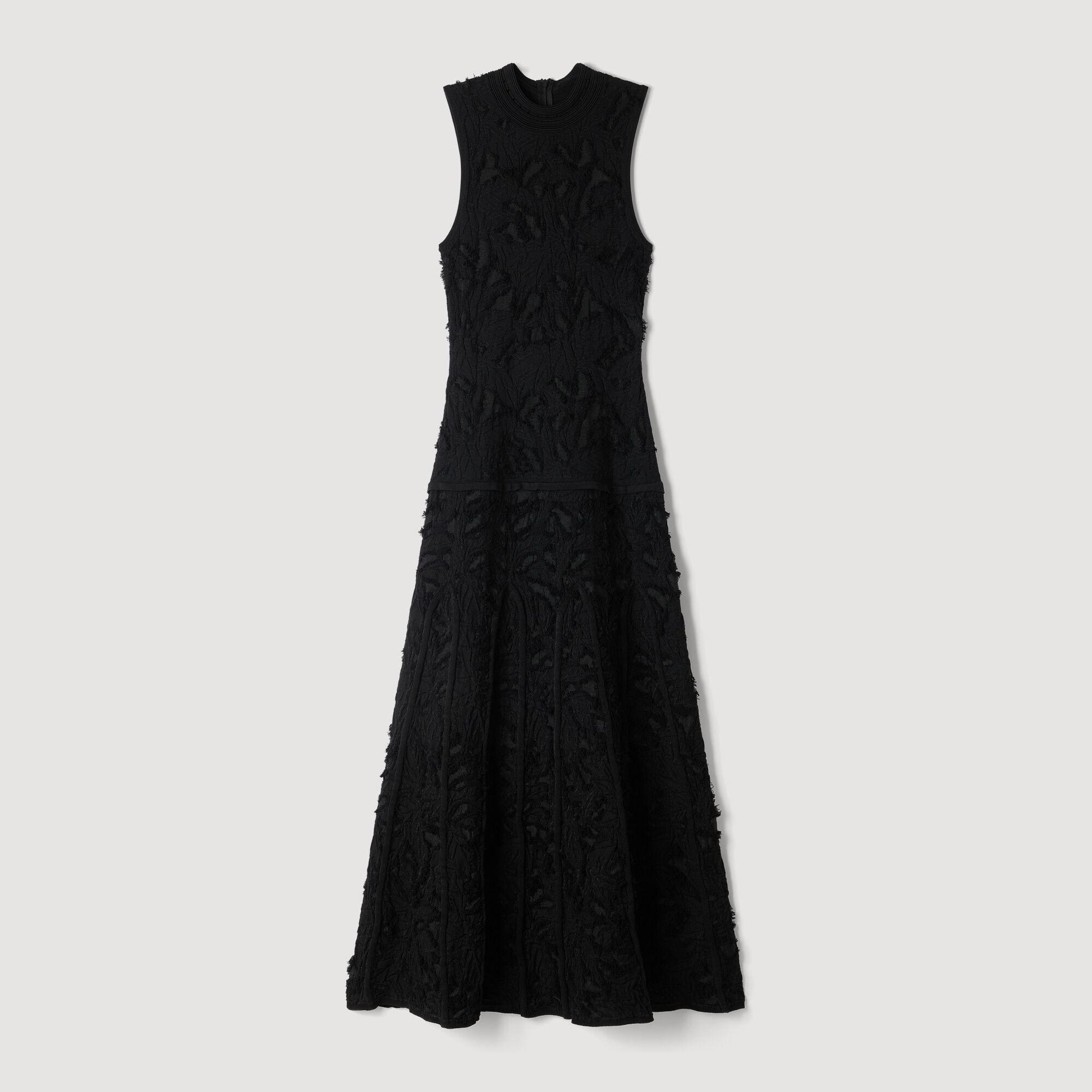 Floral motif knit maxi dress - Women | Sandro Paris