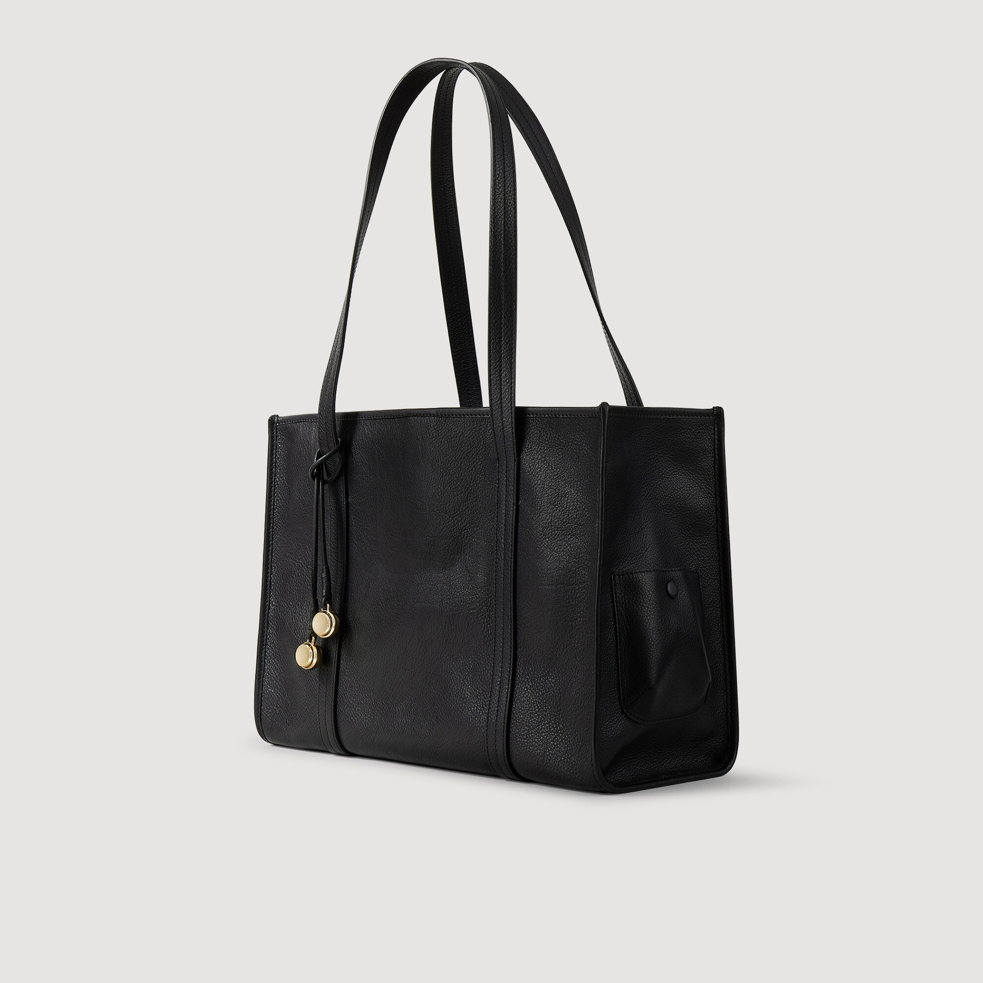 Soft leather shopping bag