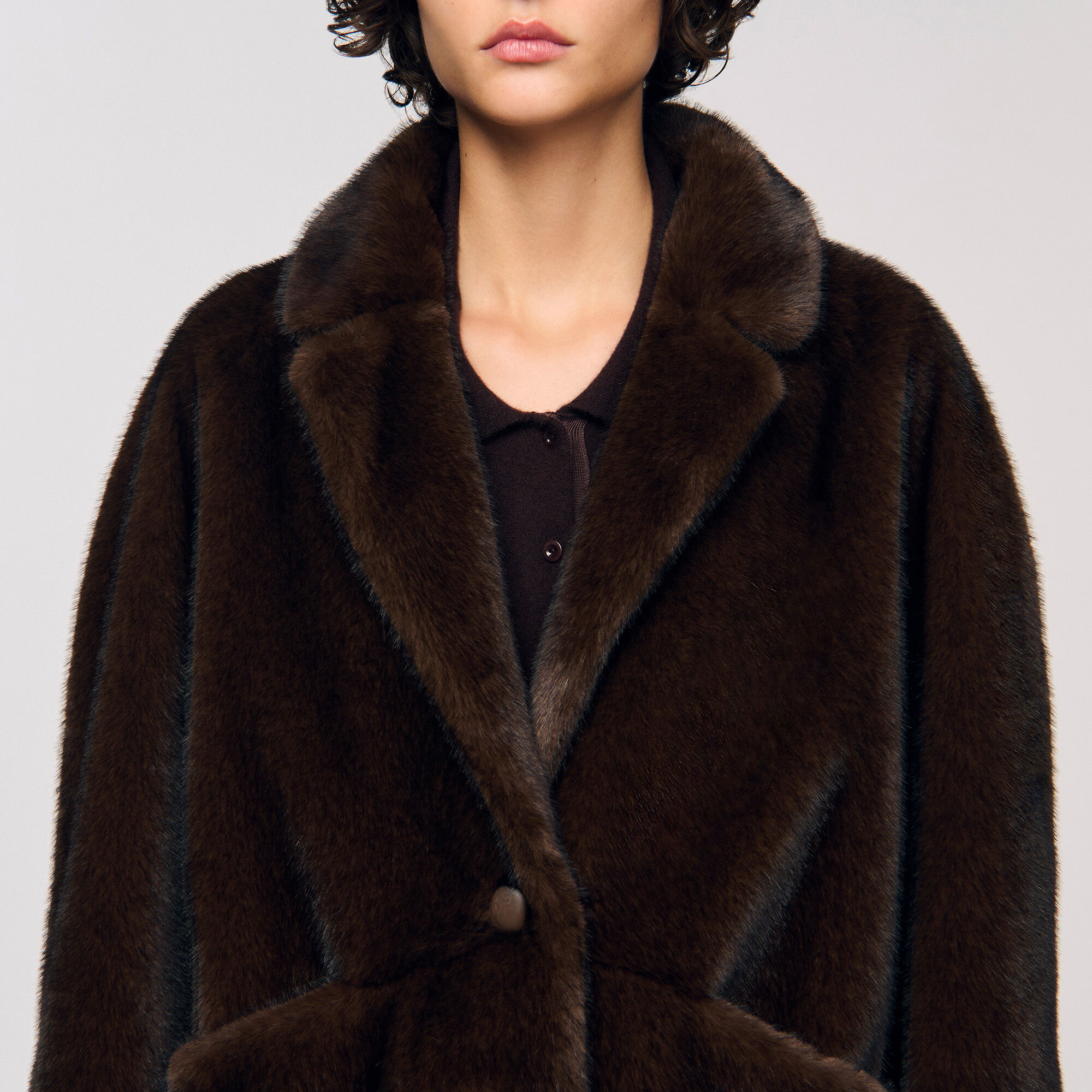 Faux fur coat jacket Faux fur coat jacket