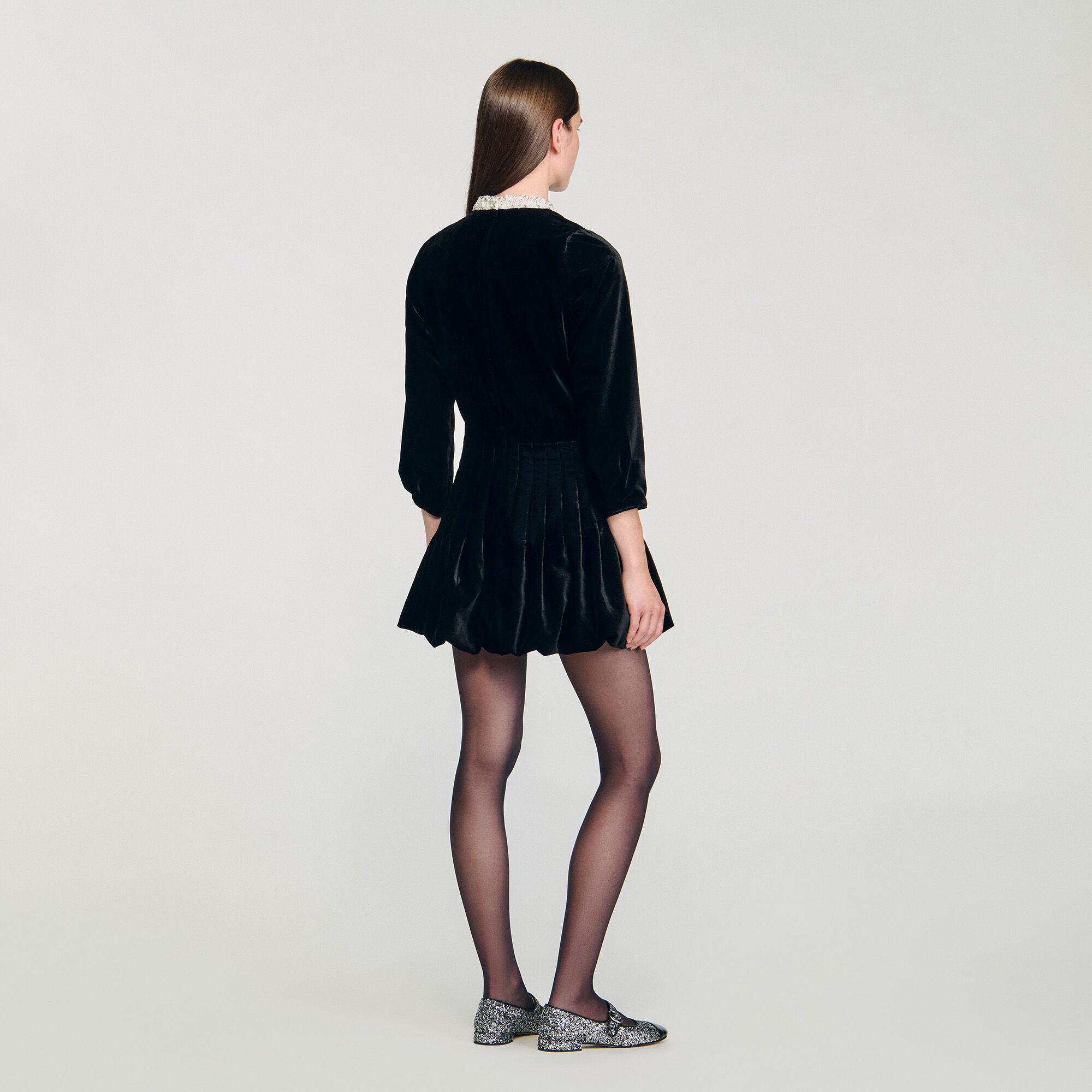 Beaded velvet short dress Beaded velvet short dress