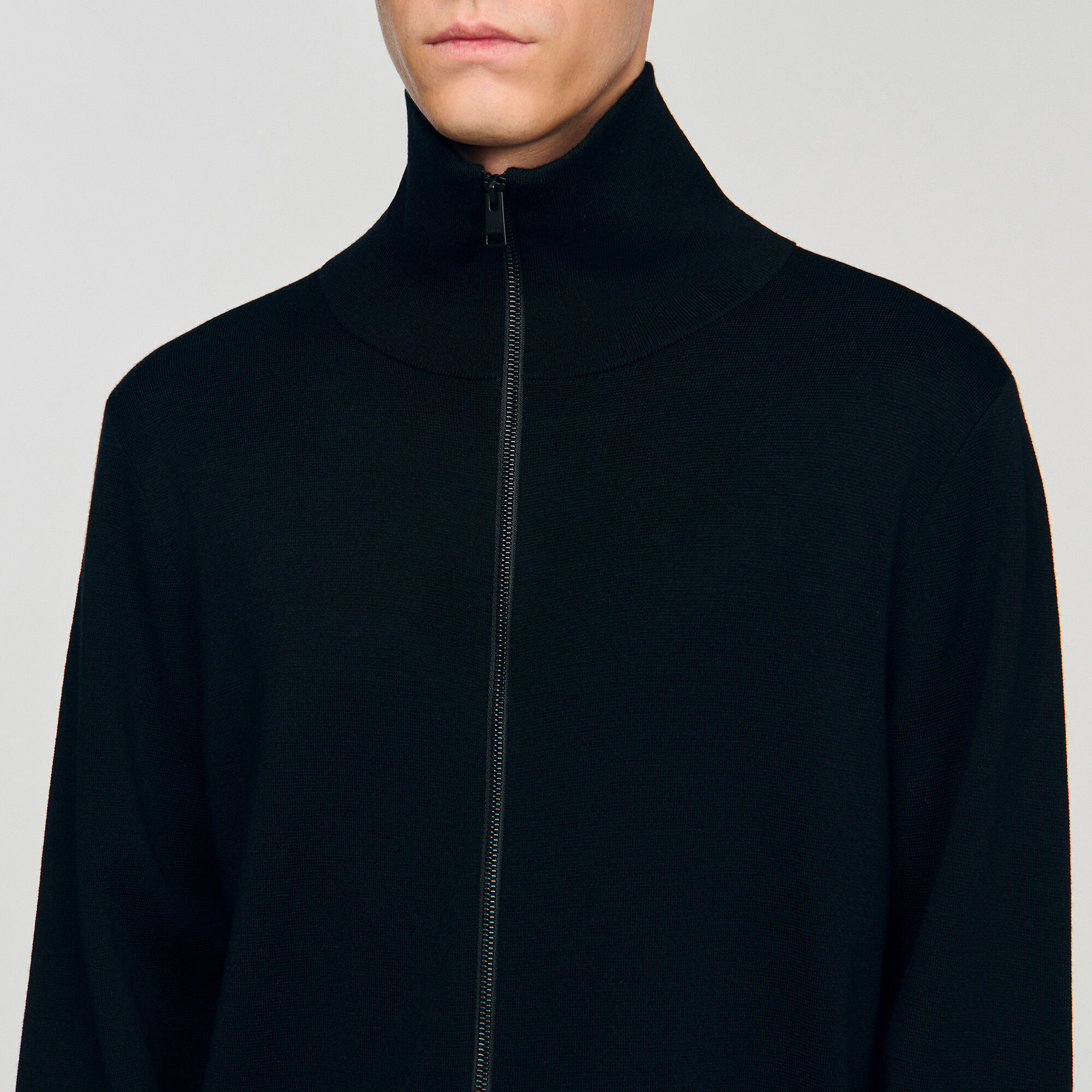 Zip-up wool cardigan Zip-up wool cardigan