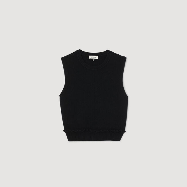 Ruffled cropped jumper
