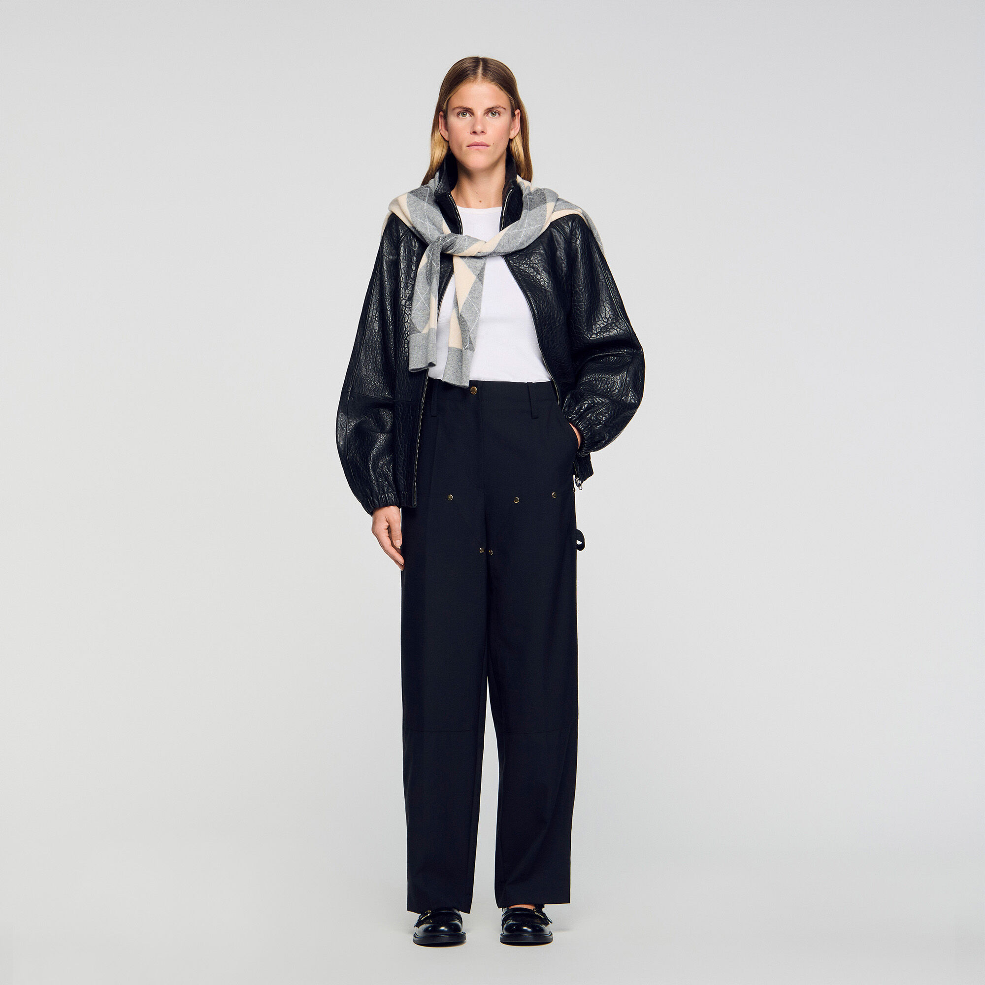 Studded floaty trousers