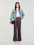 Floral-print floaty trousers
