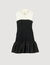 Short two-tone ruffled dress