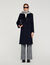 Long coat with satin lapels Long coat with satin lapels