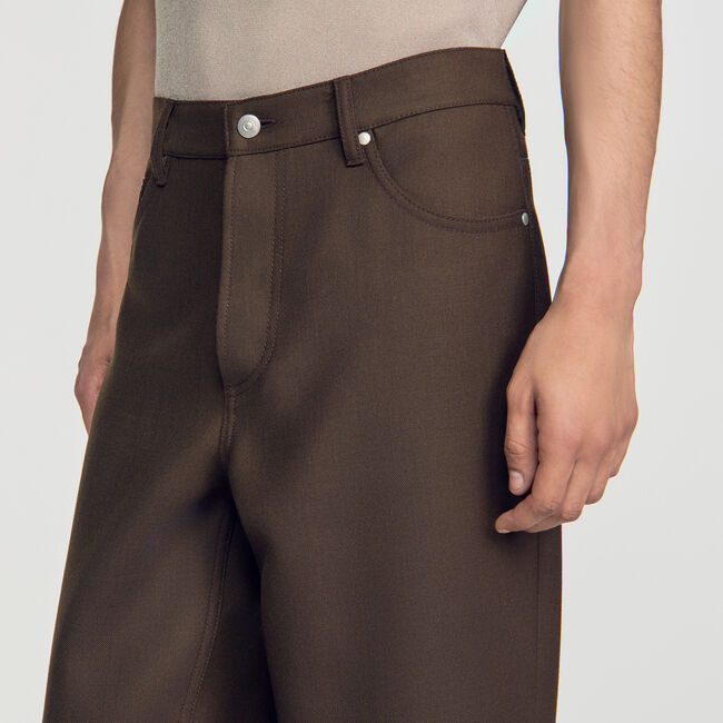 Straight-leg 5-pocket trousers - Men | Sandro Paris