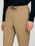 Elasticated straight-leg trousers