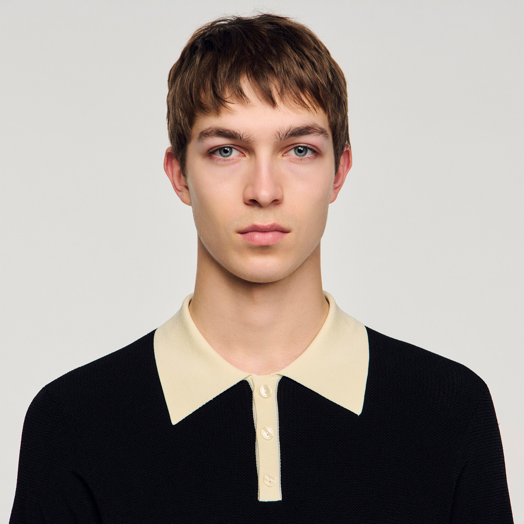 Two-tone polo shirt