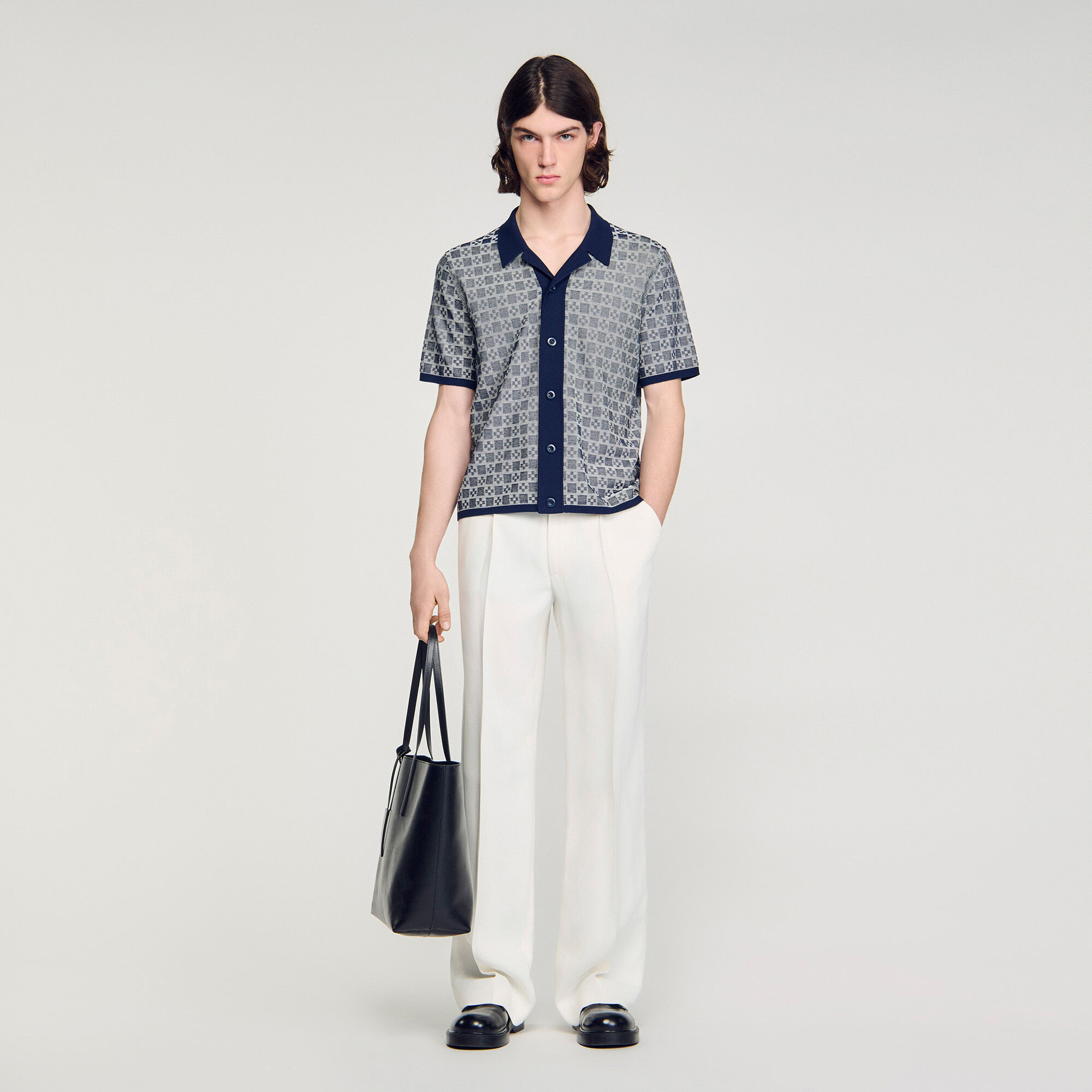 Square Cross jacquard shirt