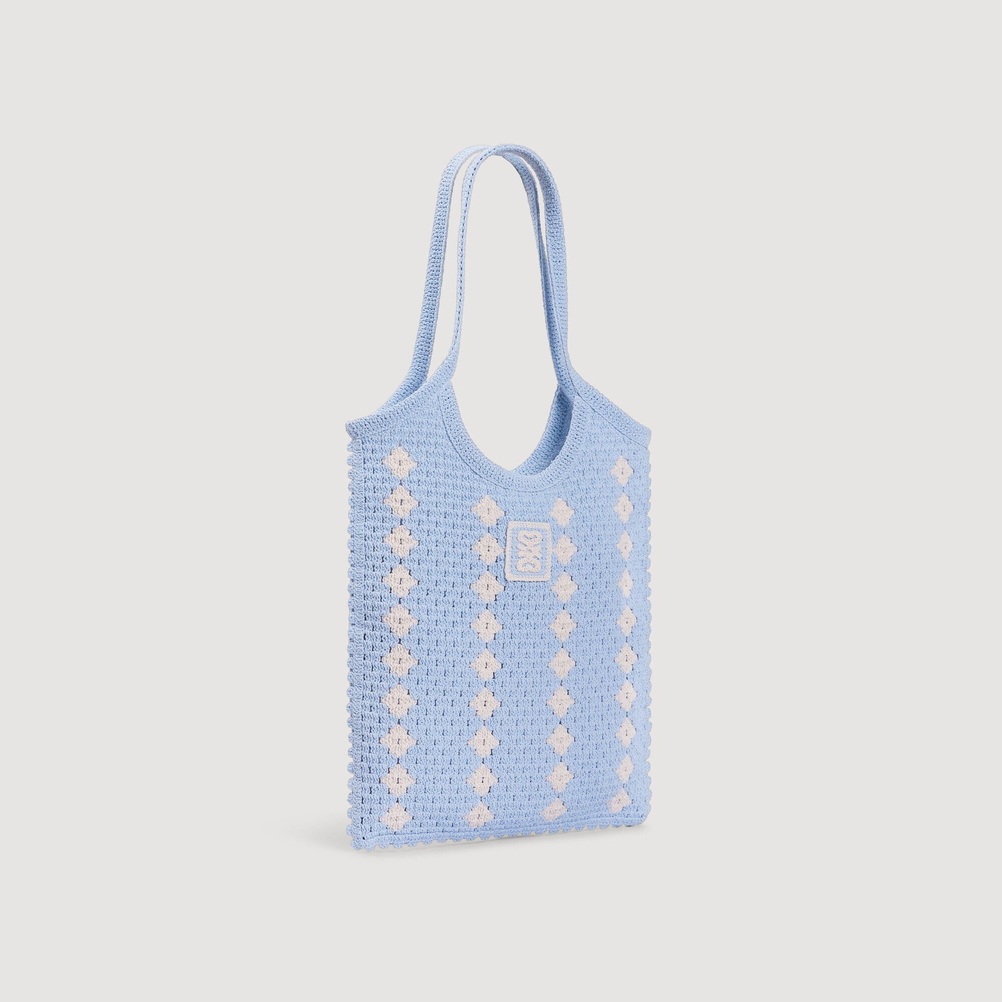 Two-tone crochet bag