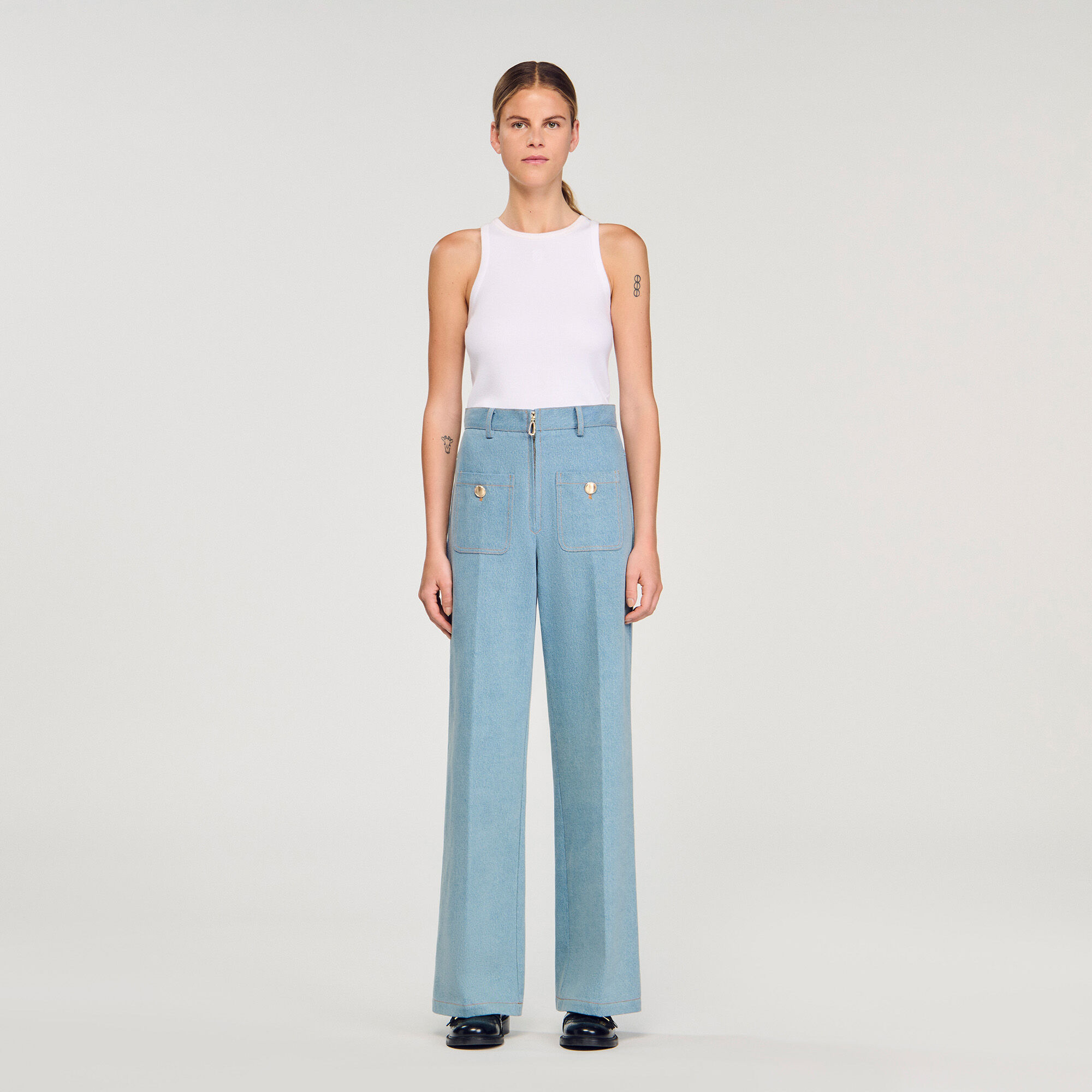 Faded high-rise wide-leg jeans Faded high-rise wide-leg jeans