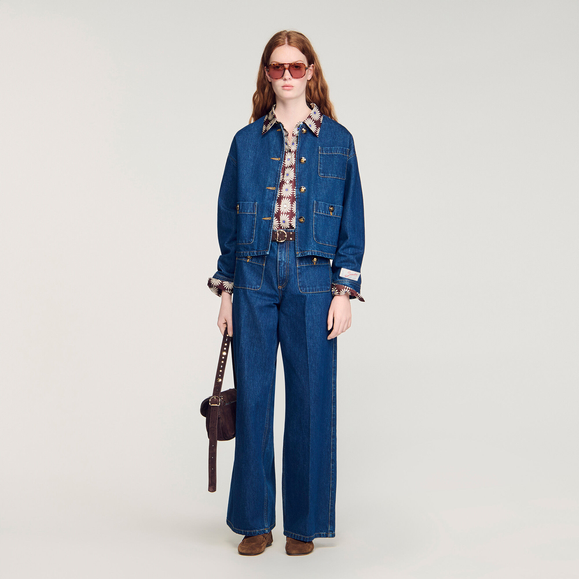 Statement button denim jacket