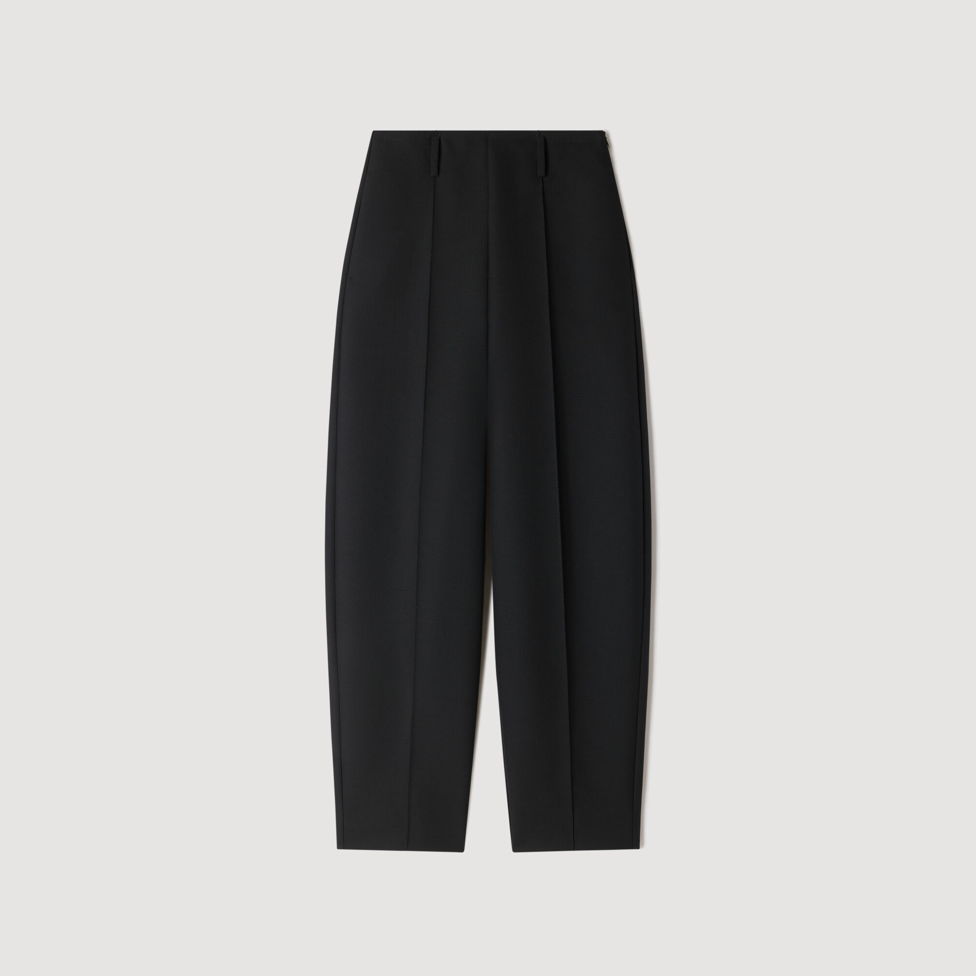 Barrel-leg tweed trousers - Women | Sandro Paris