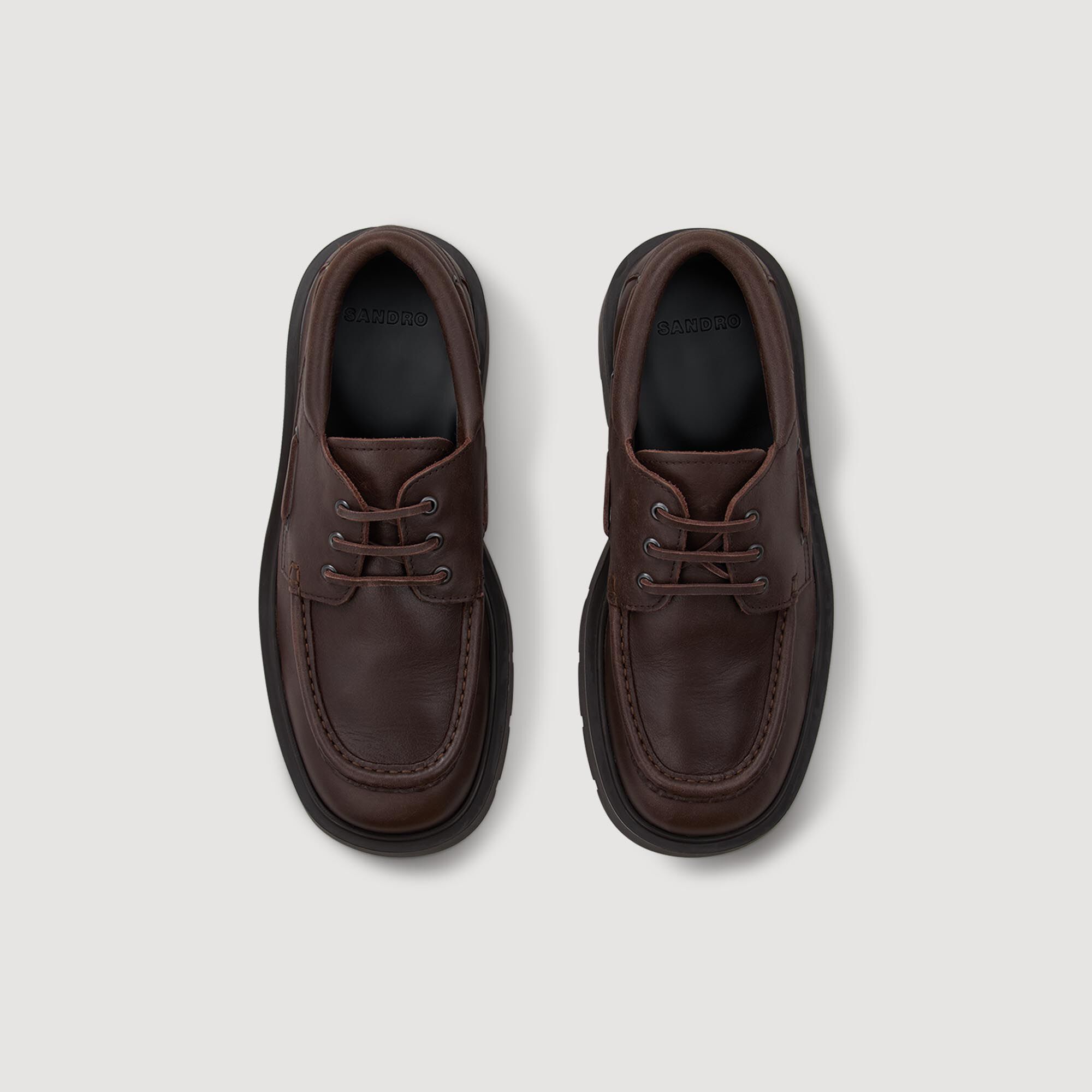 Leather loafers with a chunky sole