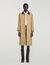 Trench coat with leather collar Trench coat with leather collar