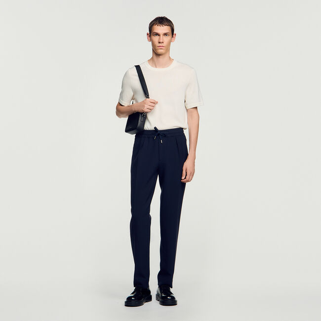 Elasticated straight-leg trousers - Men | Sandro Paris