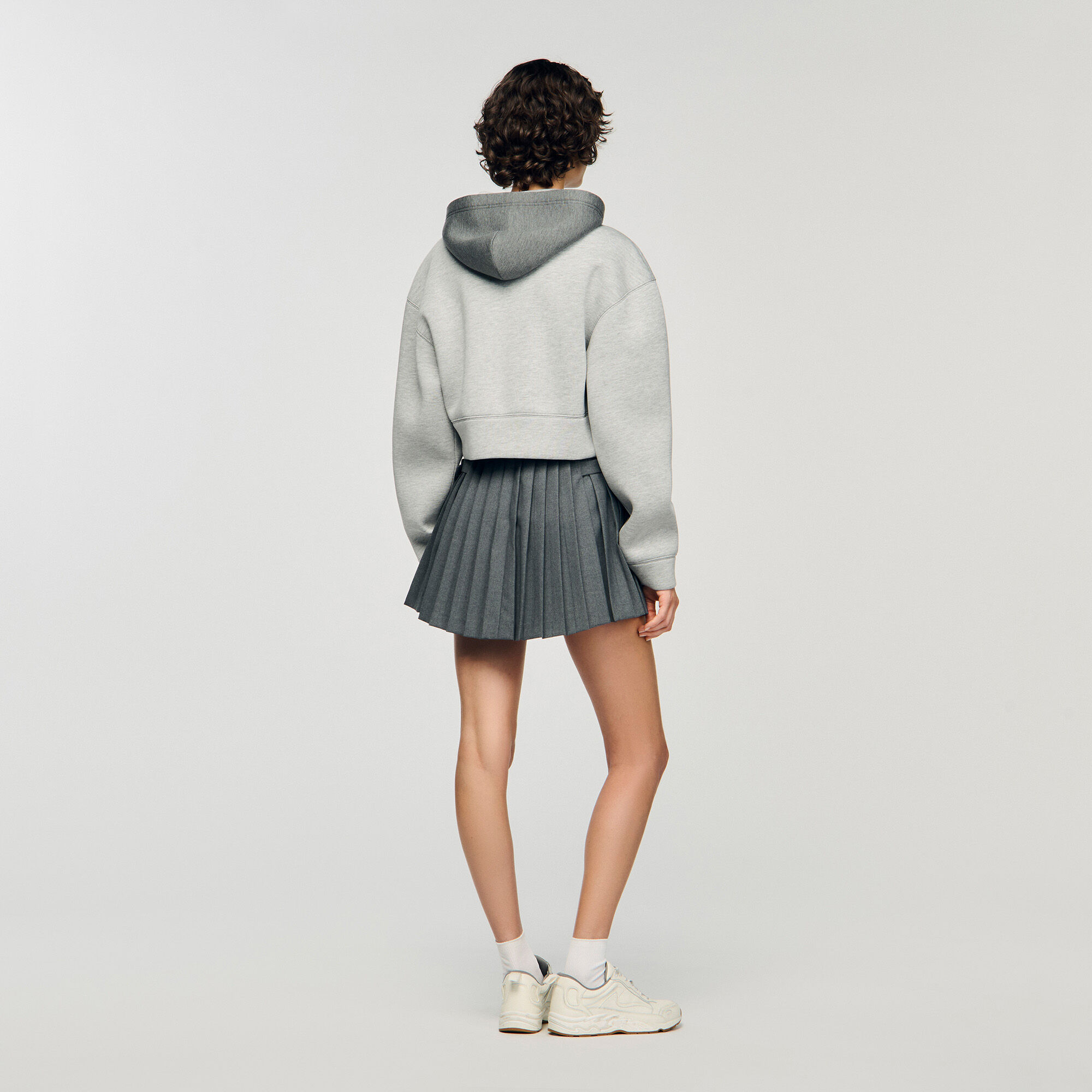 Hooded sweatshirt jacket