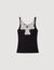 Ribbed vest top with lace