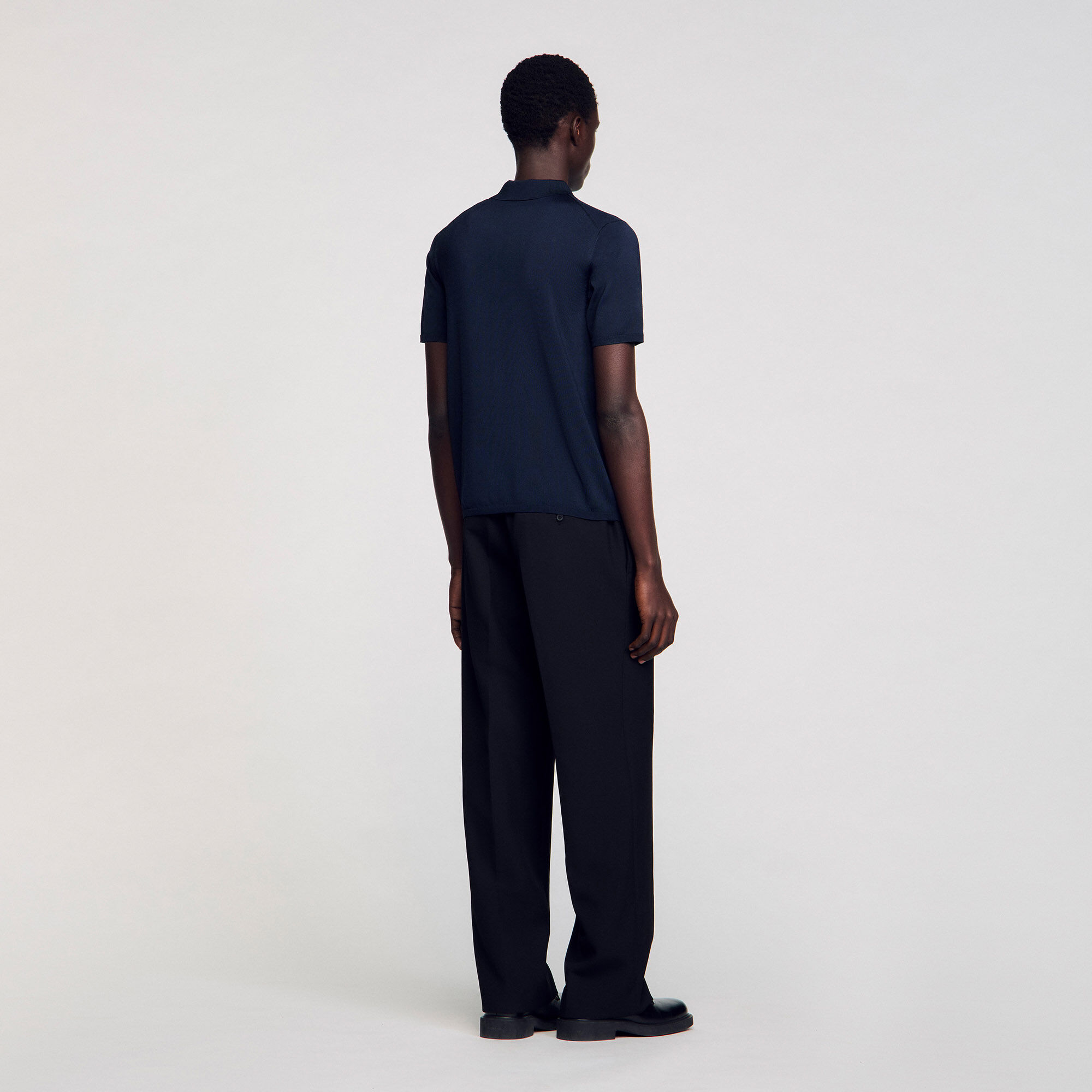 Short-sleeve knitted polo shirt Short-sleeve knitted polo shirt