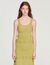 Ruffled knit maxi dress