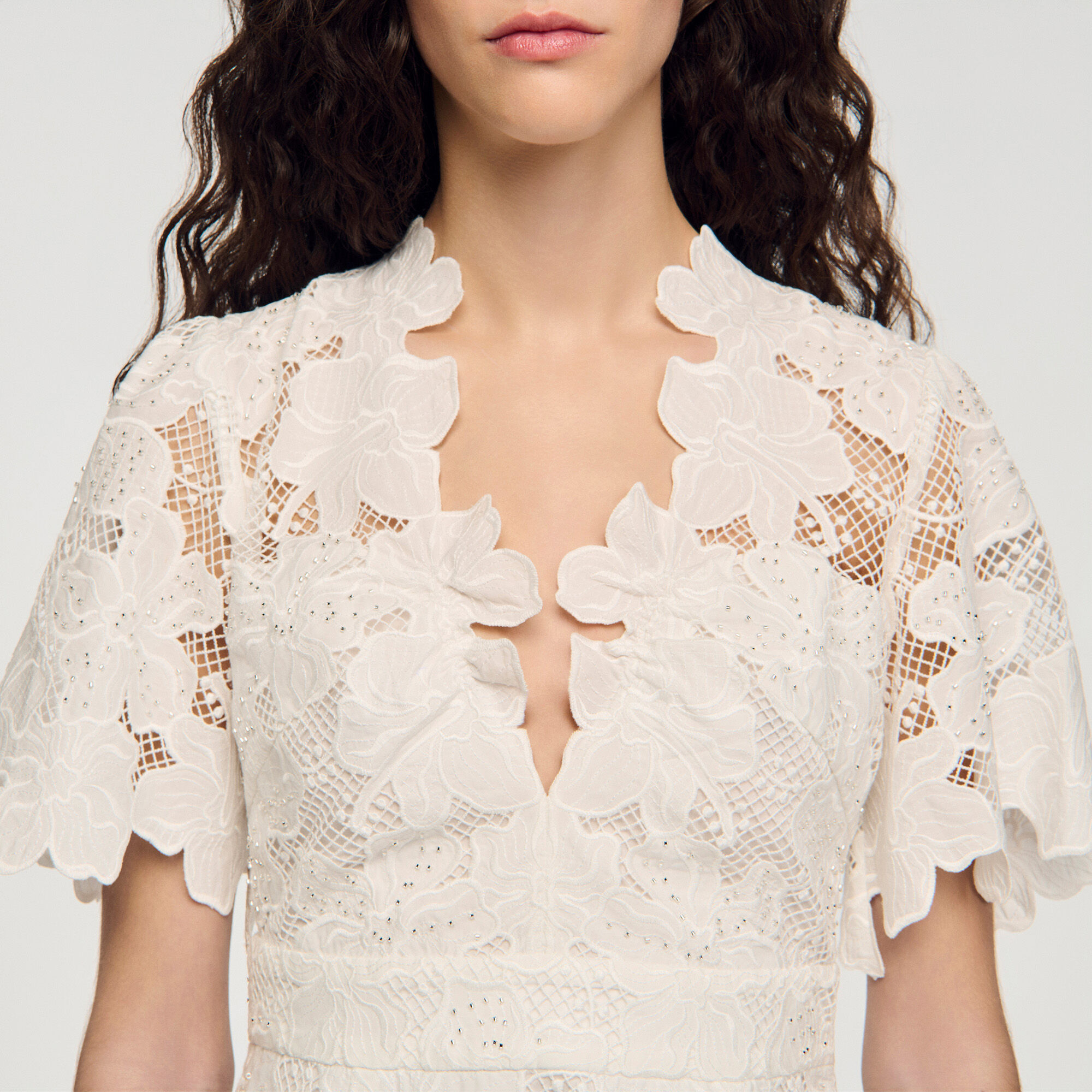 Flower print short dress