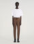 Elasticated straight-leg trousers