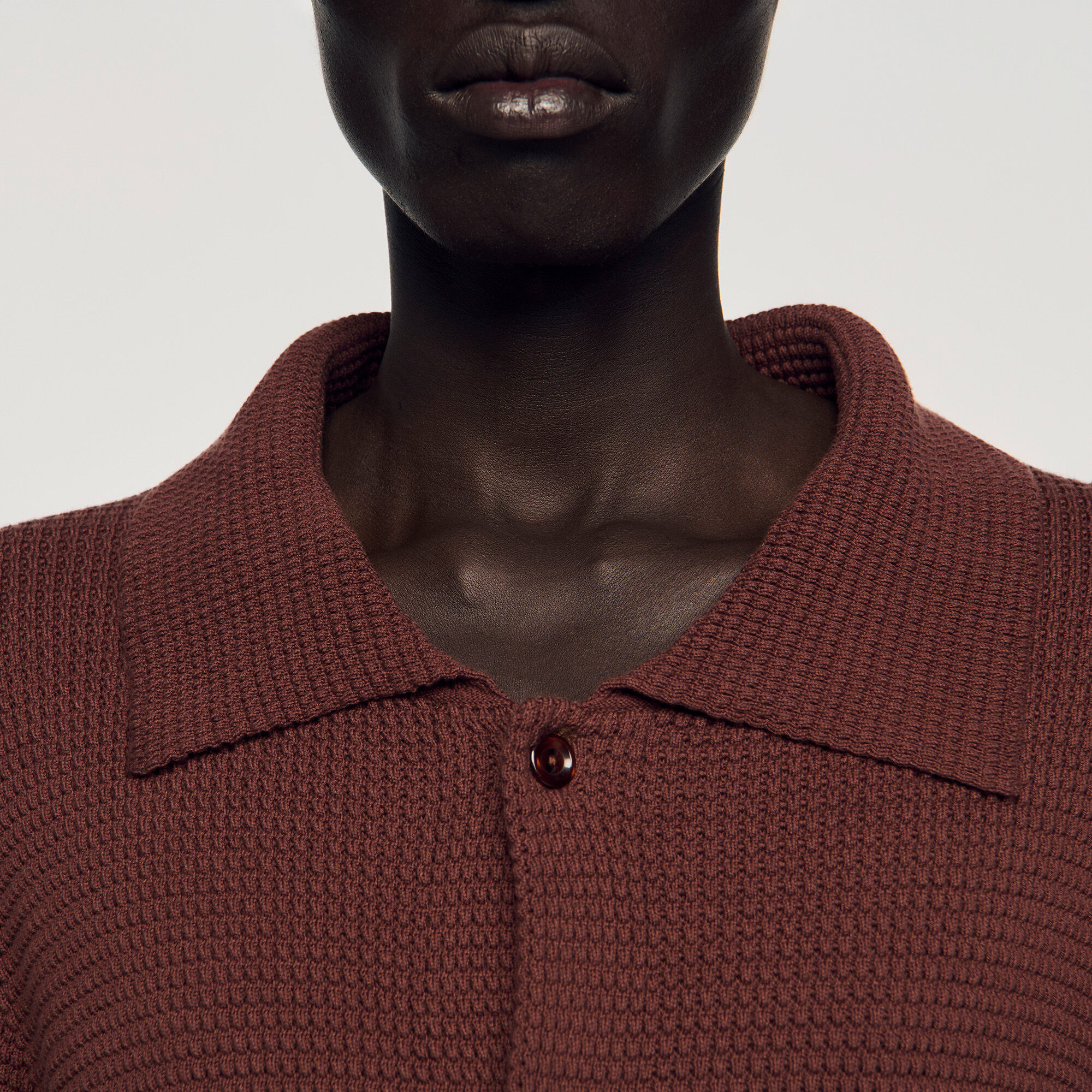 Waffle-knit shirt