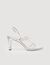 Leather sandals with a wide heel