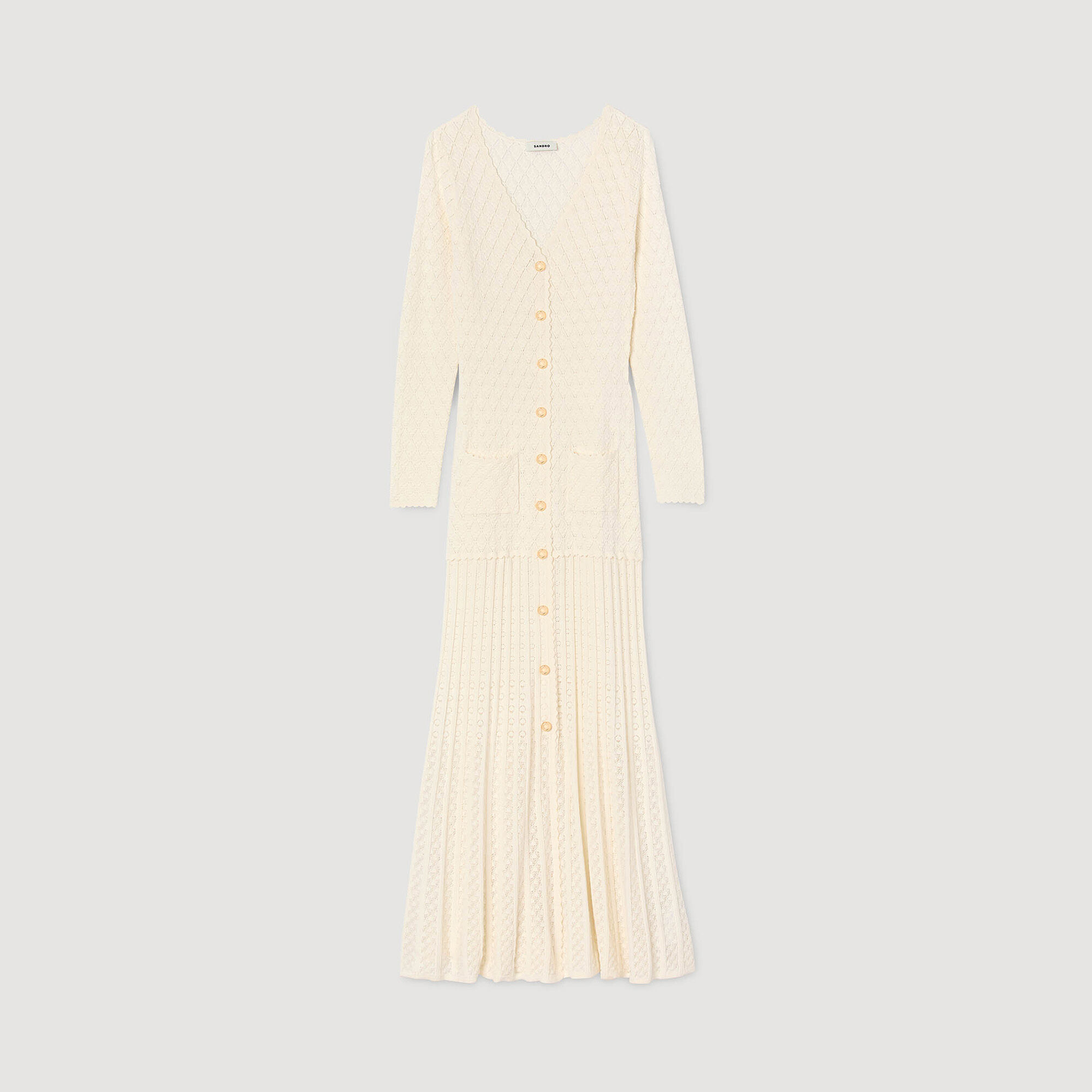 Fancy knit maxi dress - Women | Sandro Paris