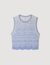 Cropped decorative knit top