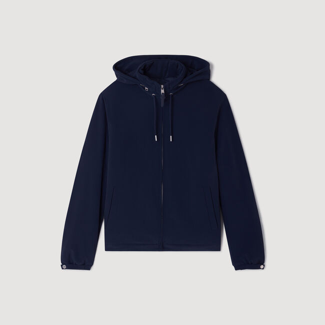 Zip-up hooded jacket