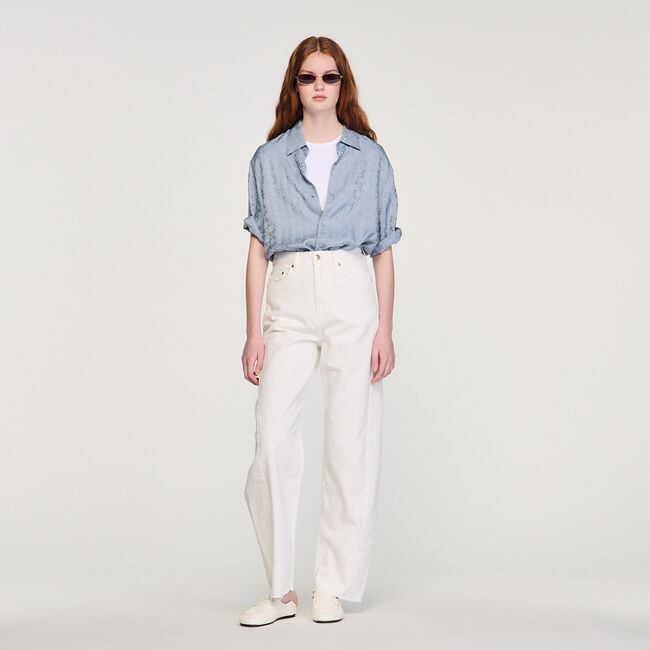 Square Cross loose-fit shirt - Men | Sandro Paris