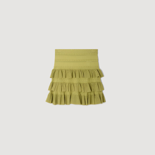 Short ruffled skirt