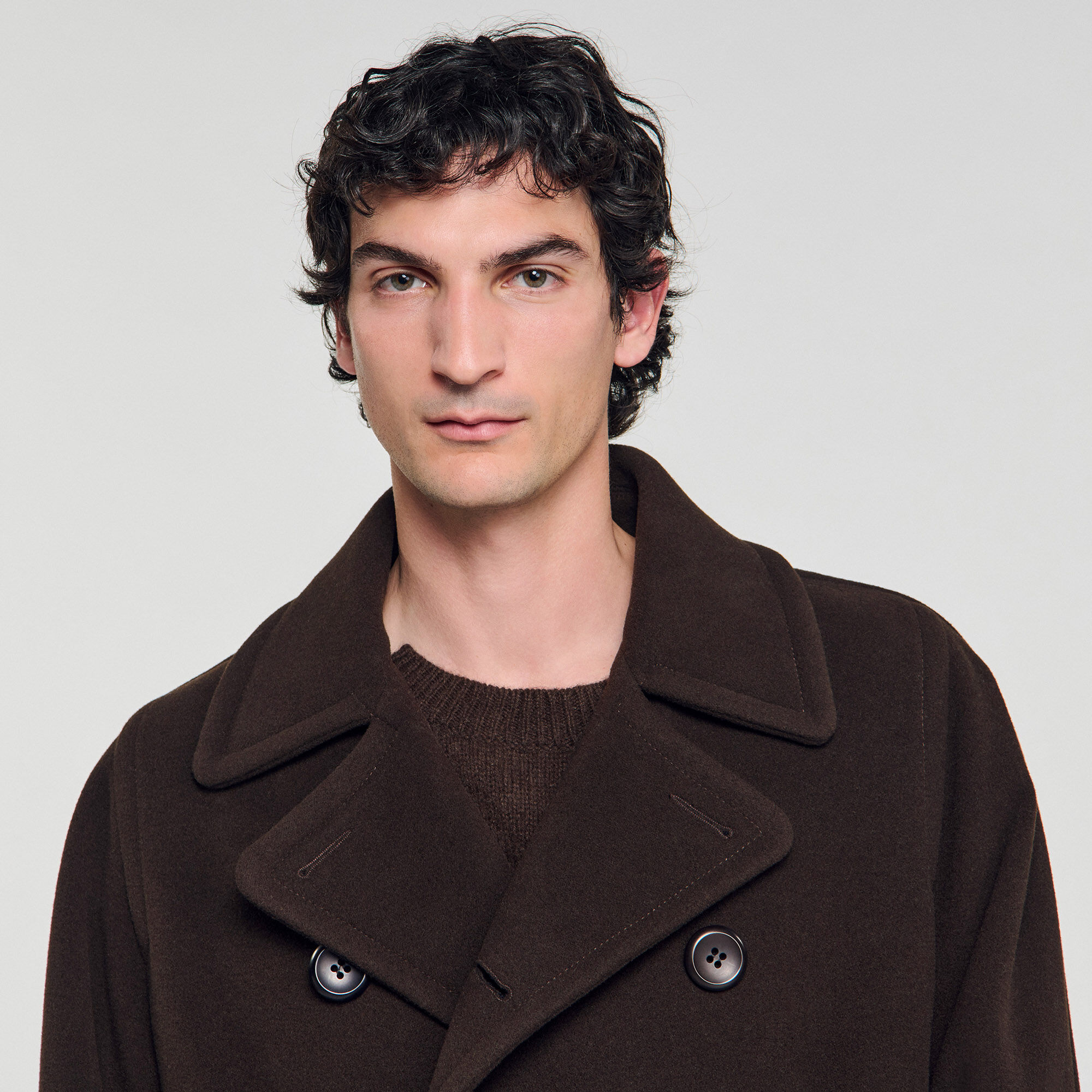 Wool and cashmere double coat