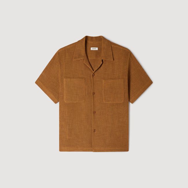 Openwork mesh shirt