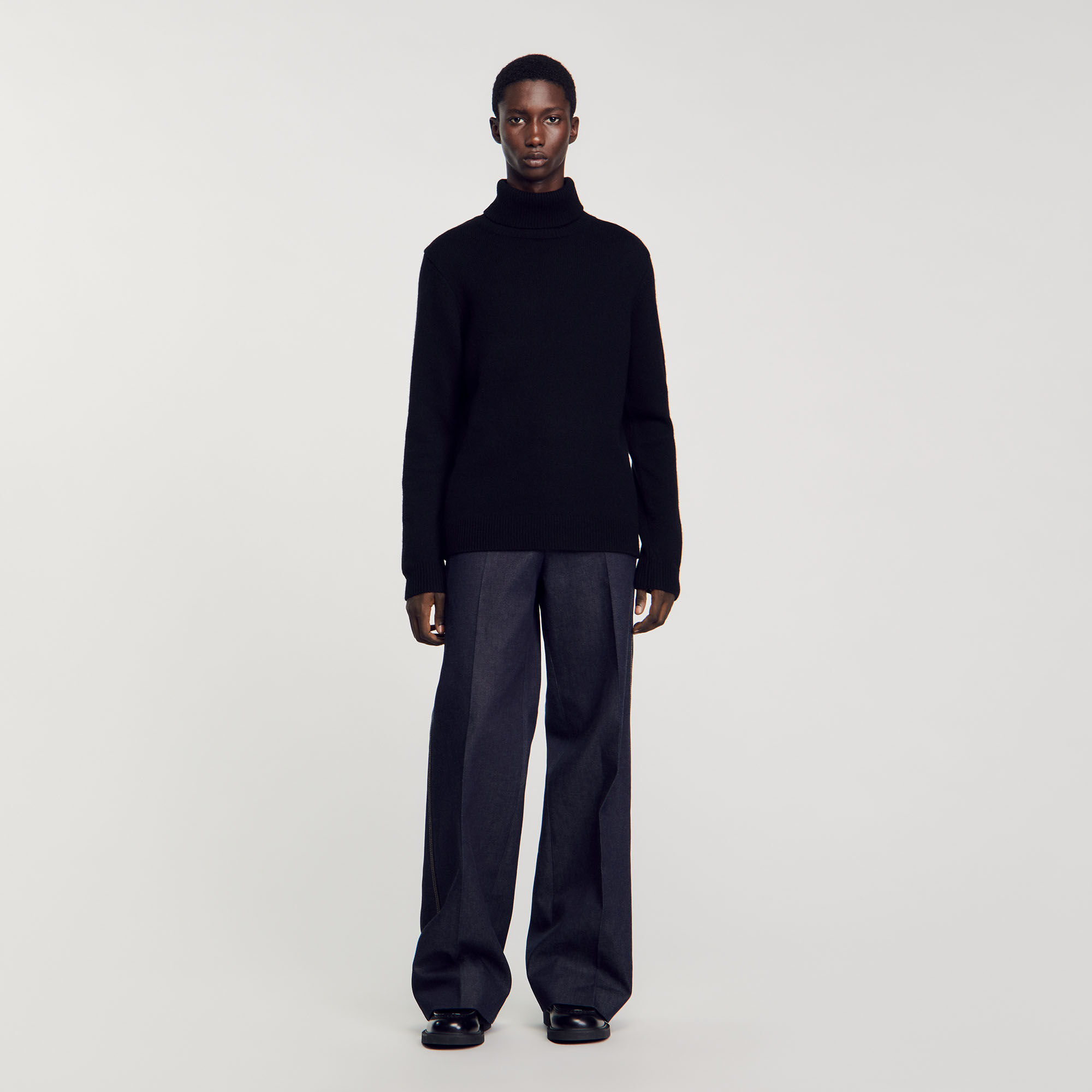 Wool and cashmere turtleneck jumper