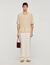 Pleated shirt with shark collar