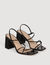 Glitter heel sandals
