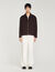 Waffled regular collar zip jacket