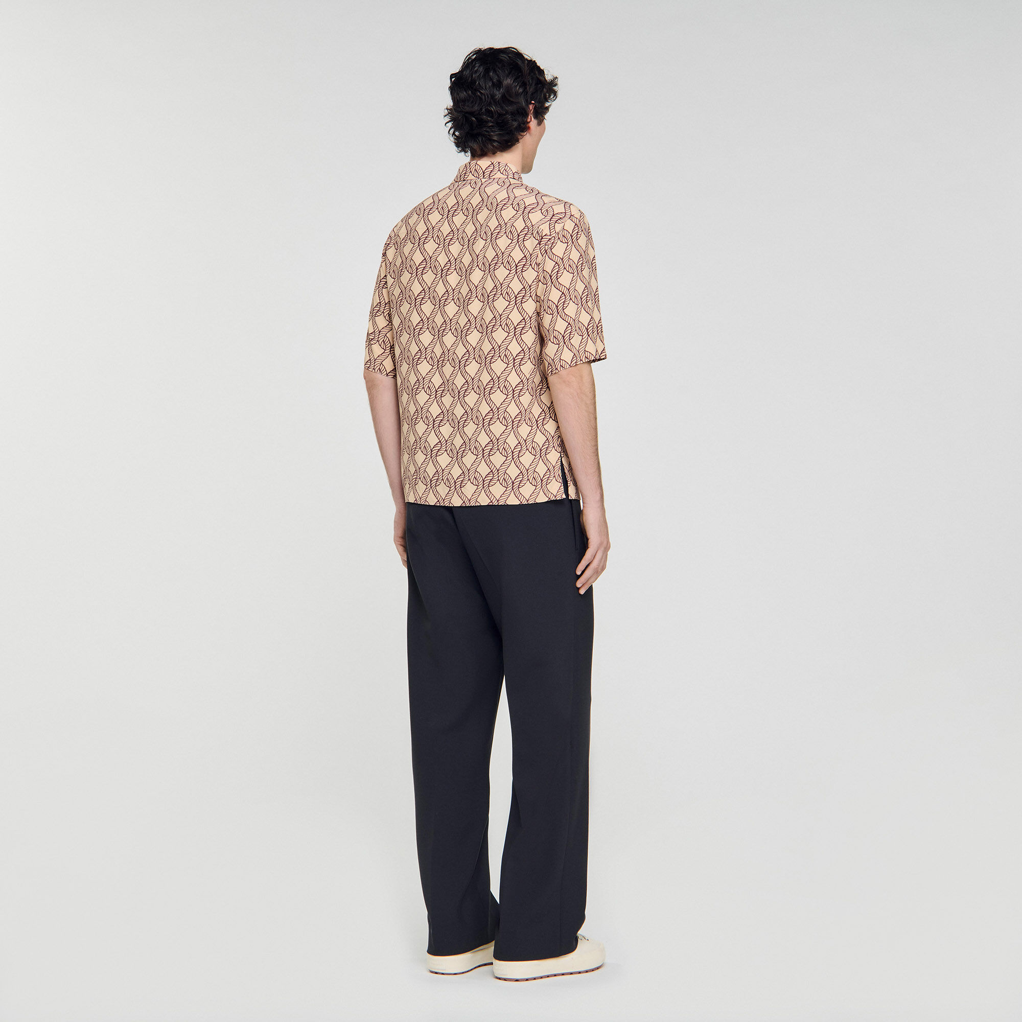 Loose-fit rope print shirt