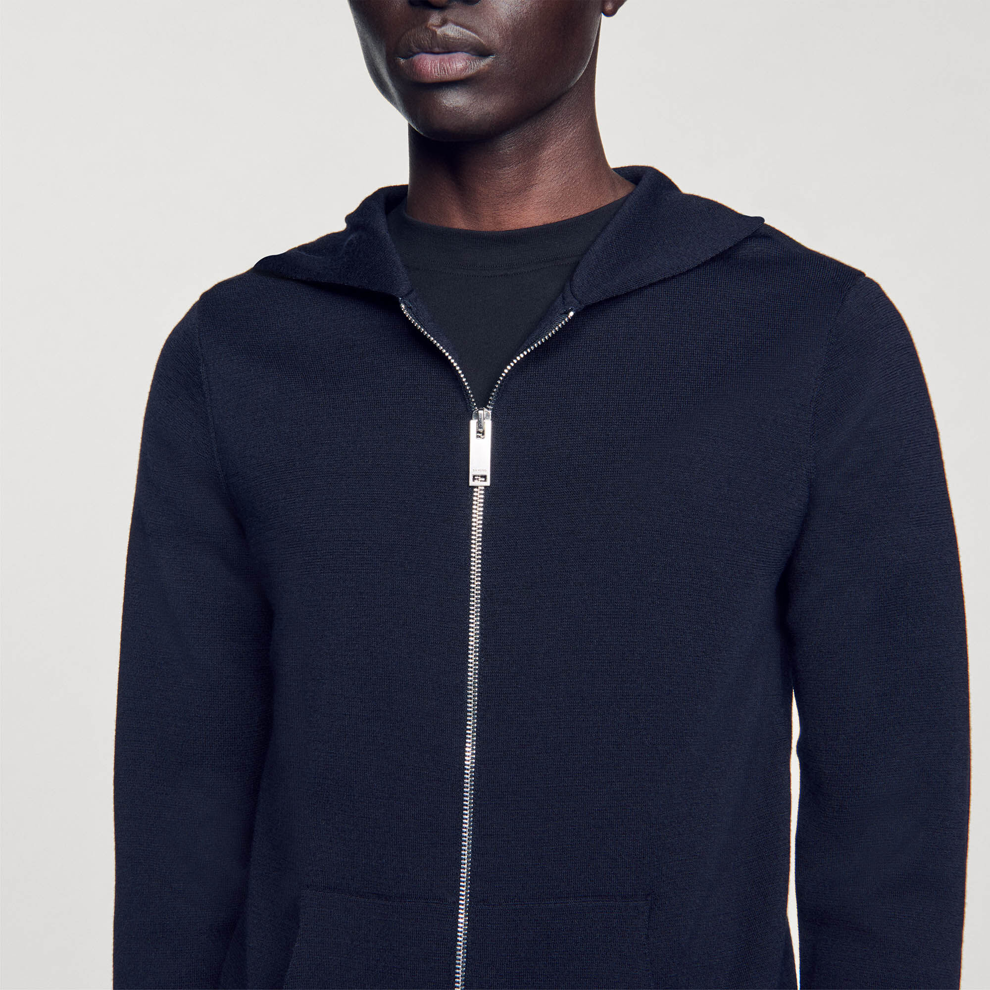 Zipped cardigan with hood Zipped cardigan with hood