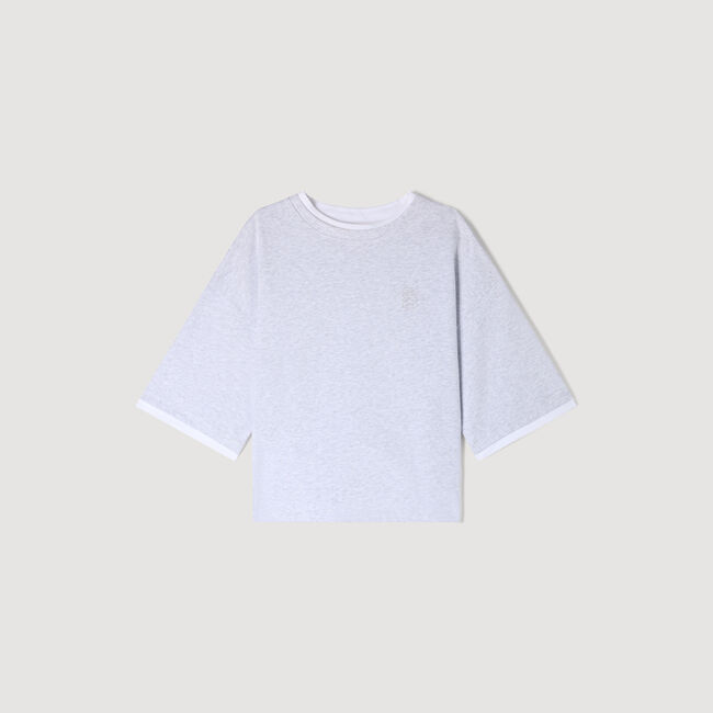 Embroidered logo cotton T-shirt