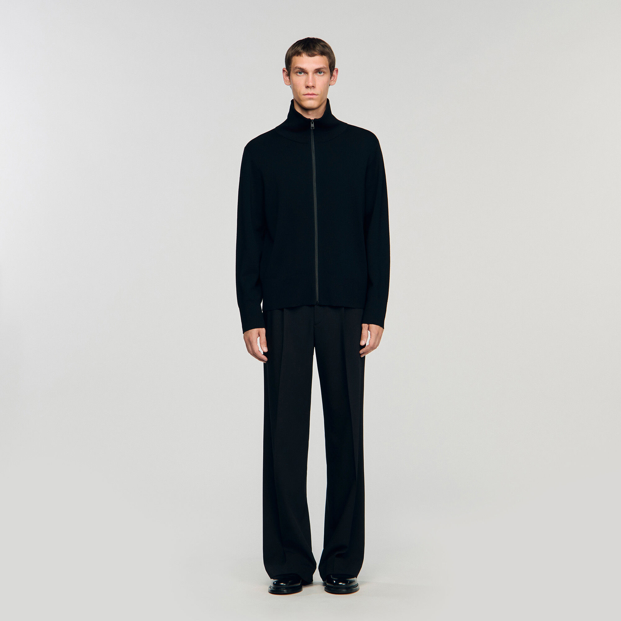 Zip-up wool cardigan Zip-up wool cardigan