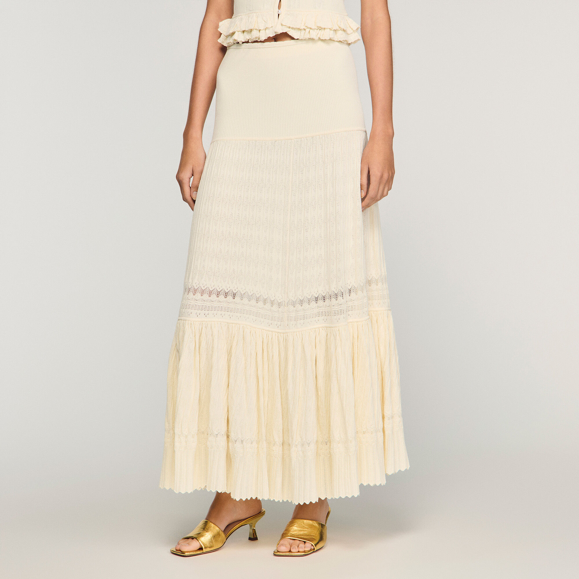 Long knit skirt
