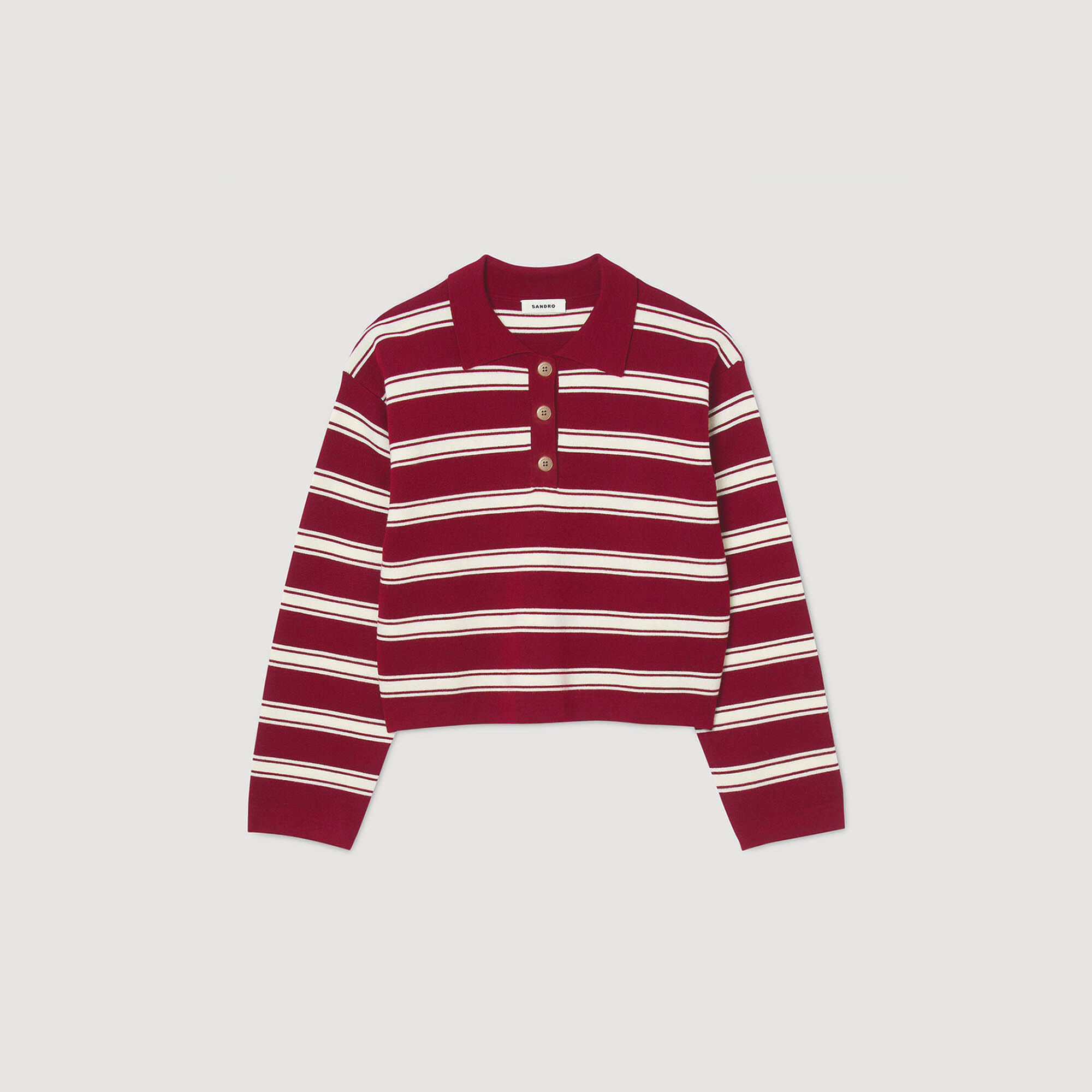 Striped polo jumper