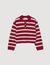 Striped polo jumper