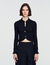 Smocked T-shirt with jewel buttons - Women | Sandro Paris